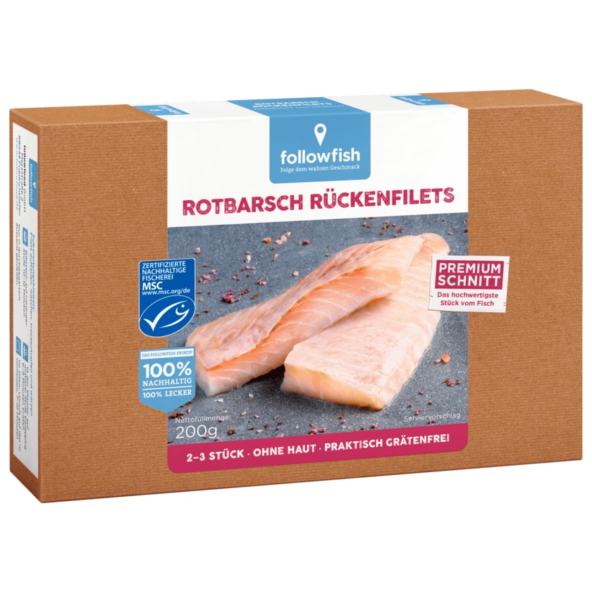 Followfish MSC Rotbarsch Rückenfilets 200g